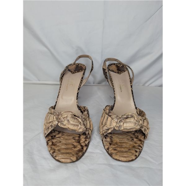 AVC knotted snake skin heels