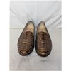 Image 1 : Alexander Birman bronze snake skin loafers