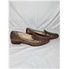 Image 3 : Alexander Birman bronze snake skin loafers