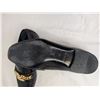 Image 7 : Louis Vuitton black leather loafers with gold logo chain with box and dust covers
