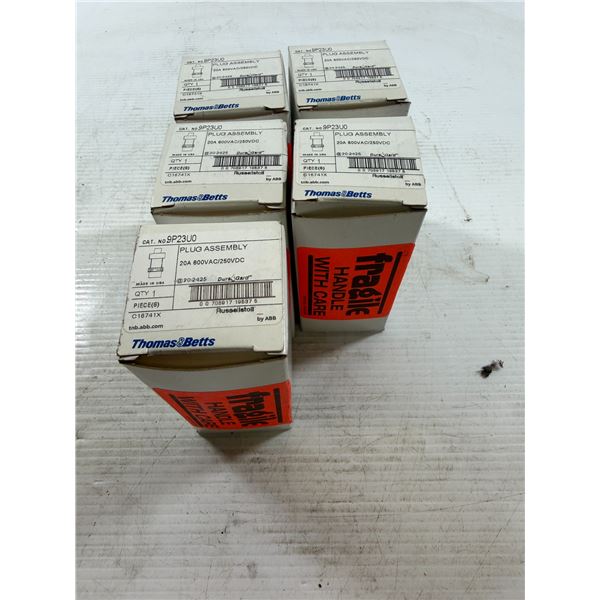 (5) Thomson&Betts #9P23U0 Plug Assembly
