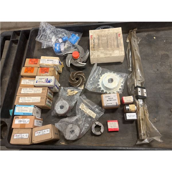 Lot of Couplings, Bearings, Bushings, Str. Bore Hubs