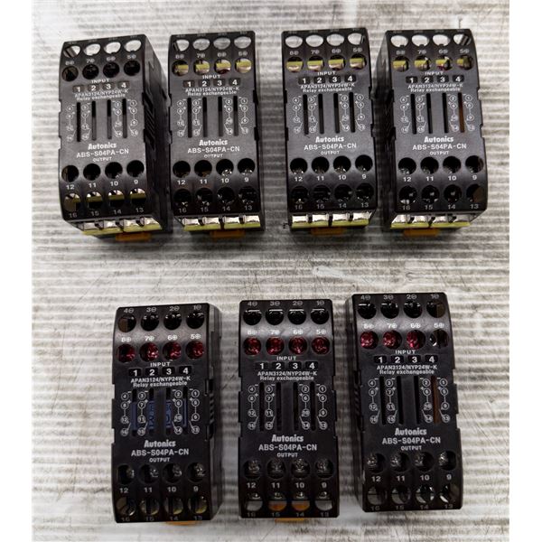 Lot of (7) Autonics #ABS-S04PA-CN Terminal Blocks