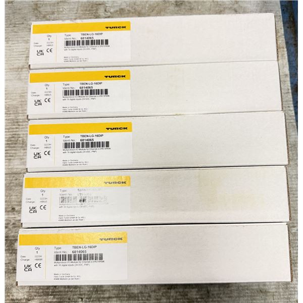 (5) Turck #TBEN-LG-16DIP Multiprotocol I/O Modules for Ethernet