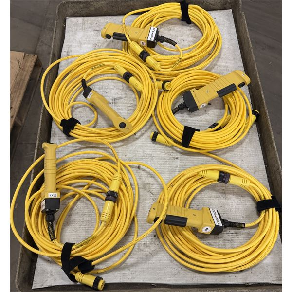 (5) ABB #JSHD4-3 3 Position Handheld Devices w/ Cables