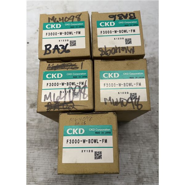 (5) CKD #F3000-W-BOWL-FM Filter Bowl W/ Autodrain
