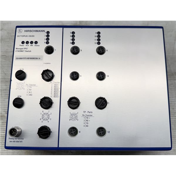 Hirschmann #OCTOPUS OS30-000804T6T6T5-VBBY999GMSE3S Managed IP67 Ethernet Switch