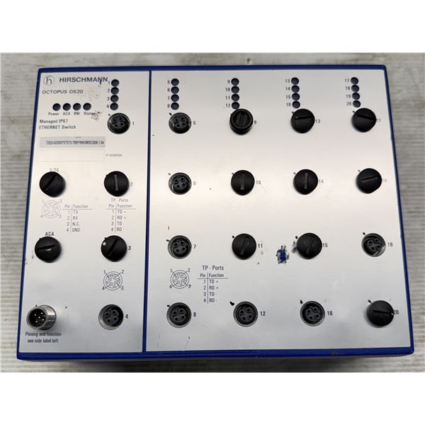 Hirschmann #OCTOPUS OS20-002000T5T5T5-TBBY999GMSE3S Managed IP67 Ethernet Switch