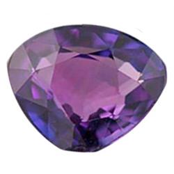 1.3ct Flawless Heart Top Violet Natural Ceylon Sapphire RARE FLAWLESS UNHEATED UNTREATED (GEM-18980)