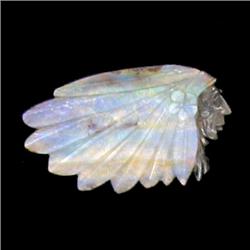110.4ct Handcarved Rare Australian Boulder Opal Indian (GEM-20367)