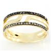 0.42Ct 21 Brown & 21 Black Diamond Ring 9K Gold (JEW-9101X)