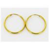 Image 2 : 1.5Gram New 23k Gold 3/4" Hoop EarLadies Rings (JEW-1486)