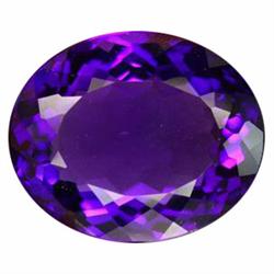 30.72ct Wonderful Purple Top Oval Cut Amethyst (GEM-22716)