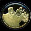 .75oz Franklin Mint PR70 DCAM 24k plated Sterling Silver Round History of the American Presidency W.