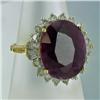 16.5ct Ruby and Yellow Diamond Ladies 14k Ring (JEW-1427)