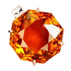 251ct Sterling Pendant Fancy Madeira Orange Citrine (JEW-1822)