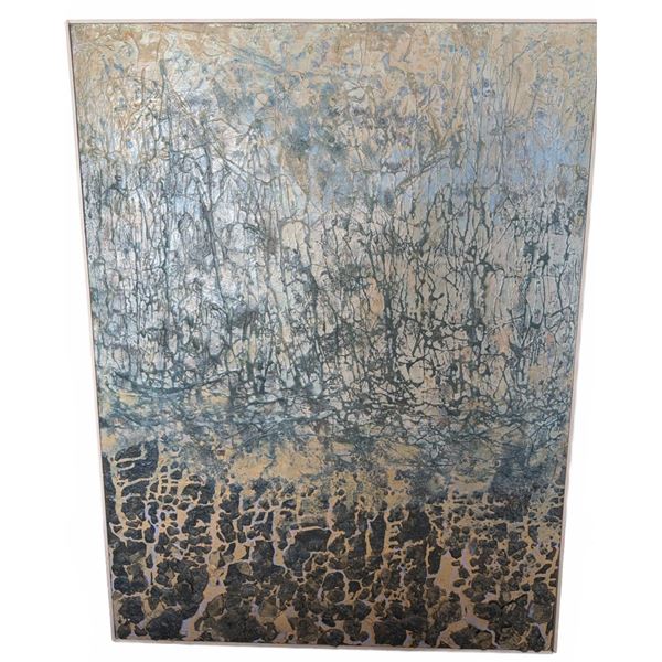 Large Abstract Mixed Media Art on Board