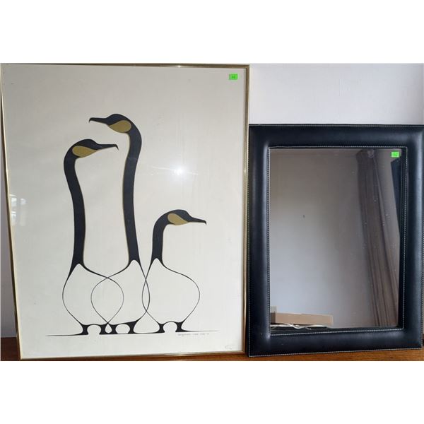 Benjamin Chee Chee 1974 Framed Print and Framed Mirror