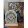 Image 2 : Wedgwood Rosehip Quartz Clock and Signed Flower Painting