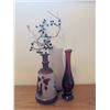 Image 2 : Three-Piece Decorative Vase and Bottle Group, Ruby and Pink Glass