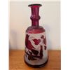 Image 3 : Three-Piece Decorative Vase and Bottle Group, Ruby and Pink Glass