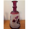 Image 4 : Three-Piece Decorative Vase and Bottle Group, Ruby and Pink Glass