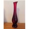 Image 6 : Three-Piece Decorative Vase and Bottle Group, Ruby and Pink Glass