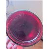 Image 7 : Three-Piece Decorative Vase and Bottle Group, Ruby and Pink Glass