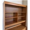 Image 5 : Wood Veneer Bookcase With Adjustable Shelves And Two-Door Cabinet
