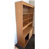 Image 7 : Wood Veneer Bookcase With Adjustable Shelves And Two-Door Cabinet