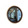 Image 1 : Round Wall Mirror with Wood Frame and Black Inner Border