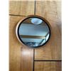Image 2 : Round Wall Mirror with Wood Frame and Black Inner Border