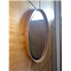 Image 3 : Round Wall Mirror with Wood Frame and Black Inner Border
