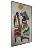 Image 2 : Framed Painting of Two Figures with Sun Motif