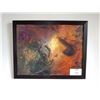 Image 1 : Helen Davies "Cosmos 5" Acrylic Painting in Black Frame