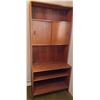 Image 6 : Teak Bookcase / Storage Unit w/ Sliding Doors & Many Compartments