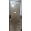 Image 2 : Four Metal Two-Drawer Filing Cabinets by Commander