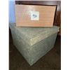 Image 2 : Small Wooden Table, Two Decorative Boxes and Fabric Basket