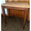 Image 3 : Small Wooden Table, Two Decorative Boxes and Fabric Basket
