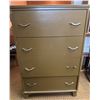 Image 1 : Painted Wood Five-Drawer Dresser with Metal Handles