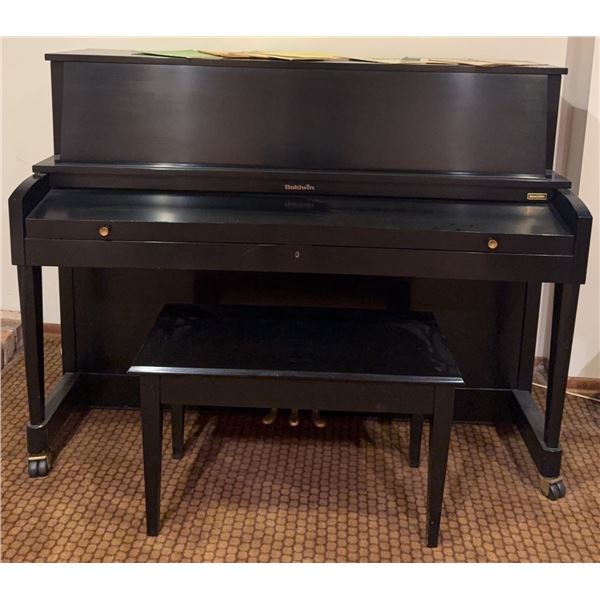 Baldwin Hamilton Upright Piano with Bench and Sheet Music