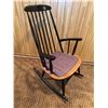 Image 3 : Wood Rocking Chair with Pad and Lasko Oscillating Pedestal Fan