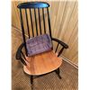 Image 4 : Wood Rocking Chair with Pad and Lasko Oscillating Pedestal Fan