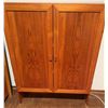 Image 3 : Teak Cabinet with Double Doors and Internal Shelves, 104 cm x 90 cm x 35 cm