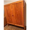 Image 4 : Teak Cabinet with Double Doors and Internal Shelves, 104 cm x 90 cm x 35 cm