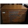 Image 1 : Wood Flat File Cabinet with Seven Drawers
