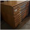 Image 3 : Wood Flat File Cabinet with Seven Drawers