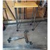 Image 1 : Metal Utility Cart with Wood Top and Additional Chrome Parts