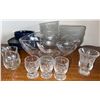 Image 1 : Glass and Ceramic Tableware Lot with Cut Glass and Bowls