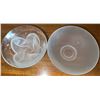 Image 2 : Glass and Ceramic Tableware Lot with Cut Glass and Bowls